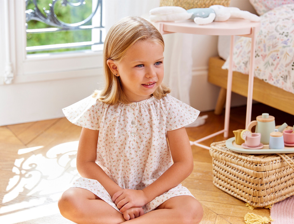 Chemise de nuit enfant Poésie champêtre