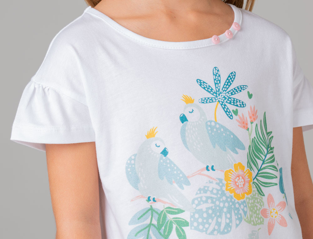 Chemise de nuit fille Jardin exotique