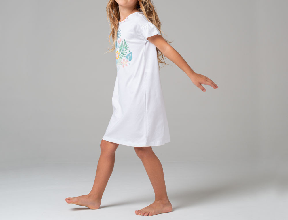 Chemise de nuit fille Jardin exotique