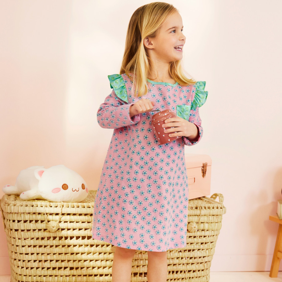Chemise de nuit enfant Poupée kokeshi