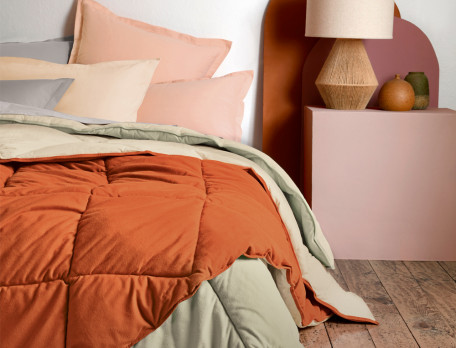 Couette réversible Flanelle bicolore