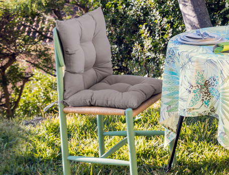 Coussin uni chaise de jardin anti-UV et antitache Saveurs d'ailleurs