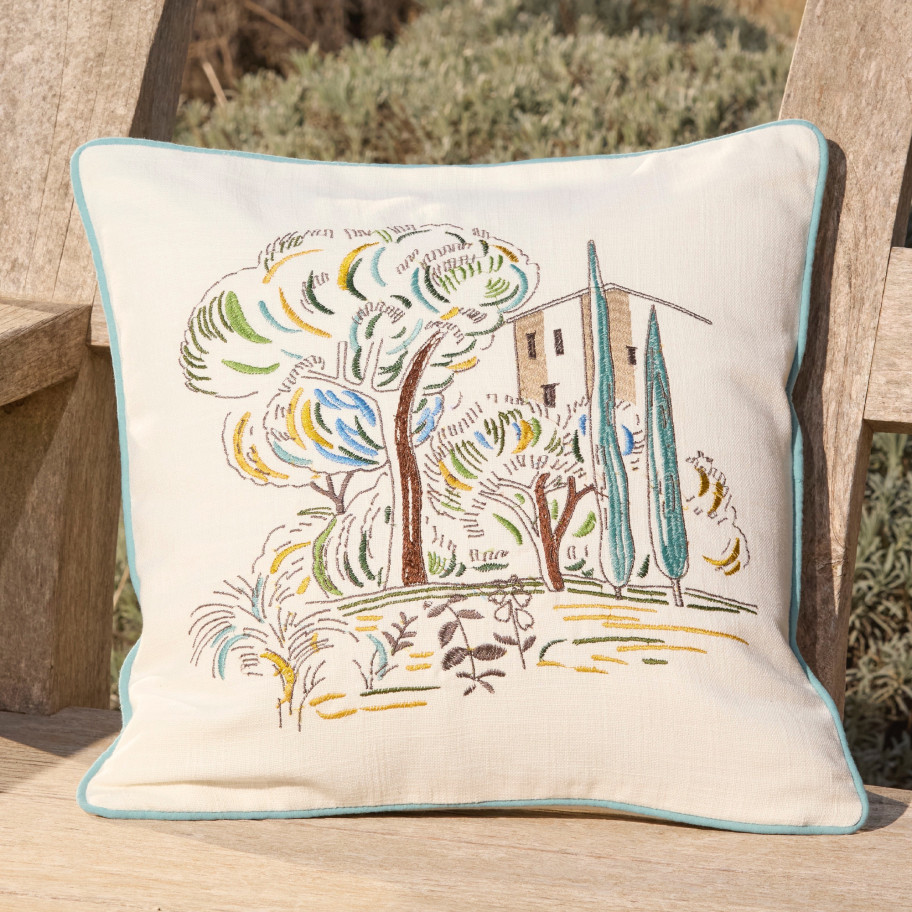 Coussin brodé Parfum provencal