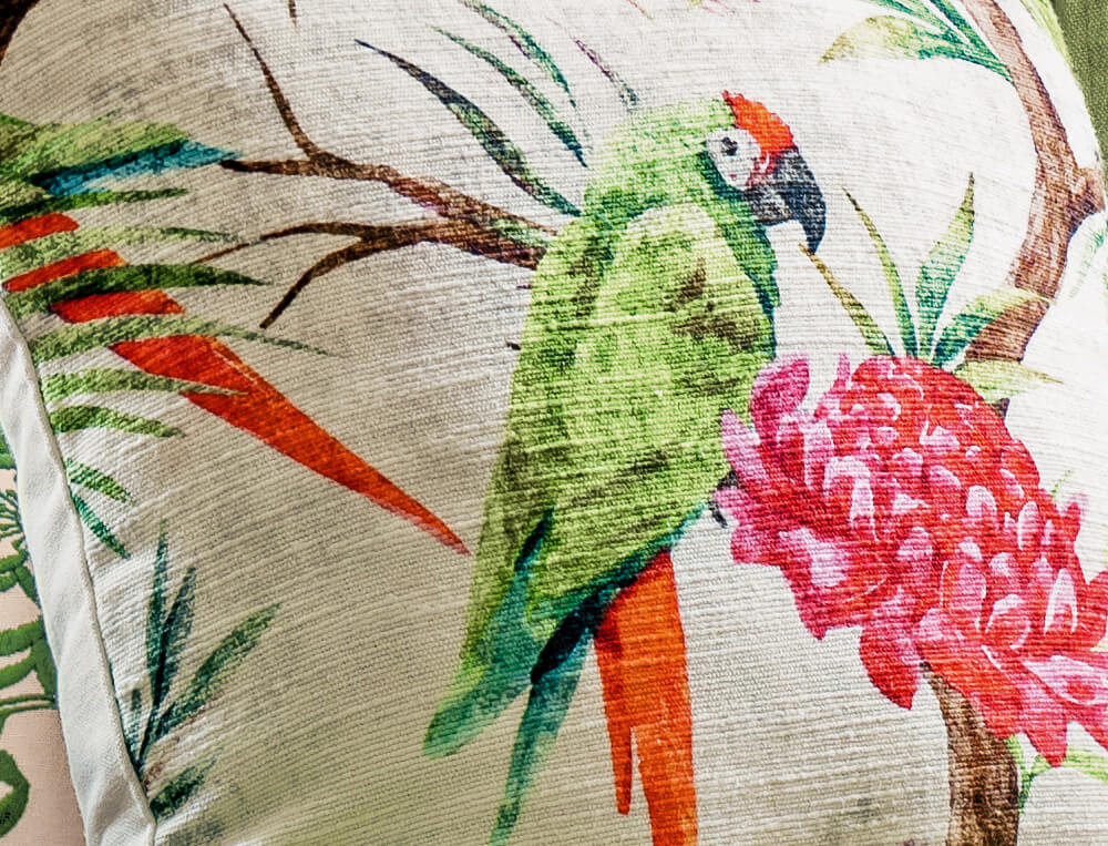 Coussin imprimé Destination tropicale