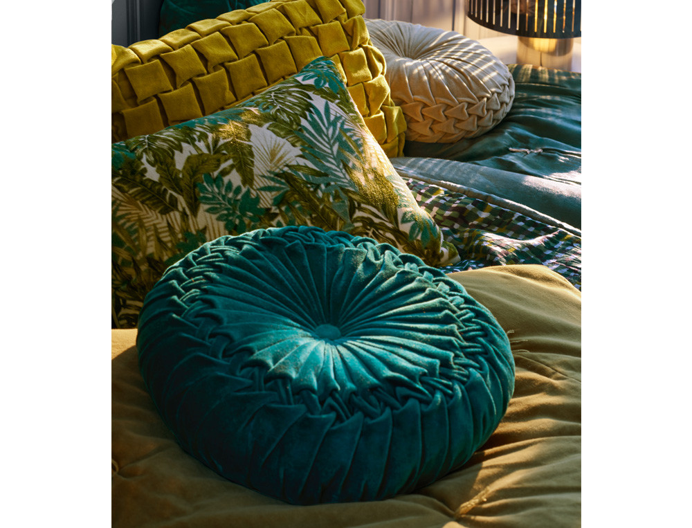 Coussin rectangulaire ou carrée velours Forêt boréale