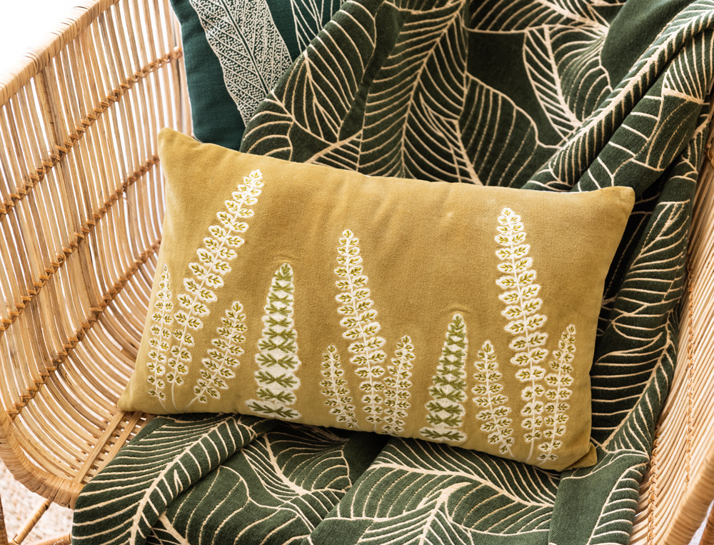 coussin moutarde