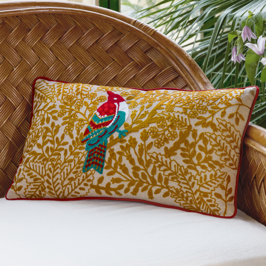 Dekokissen Orientalischer Vogel