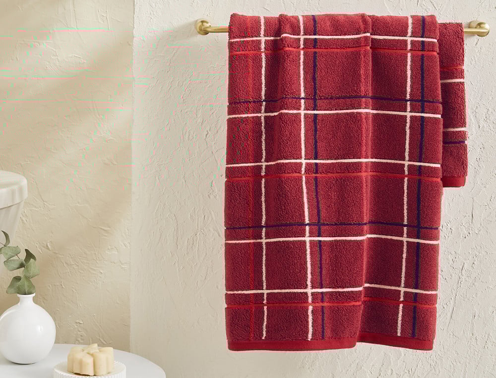 Drap de bain Dans les Vosges Tissage jacquard 