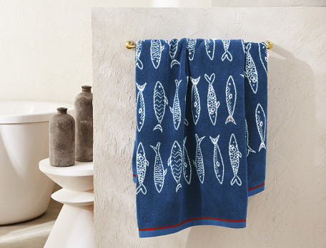 Drap de bain Du côté de Belle-Île jacquard