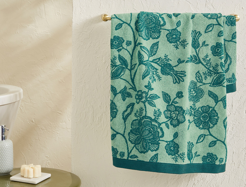 Linge de bain jacquard Byzance Jacquard floral
