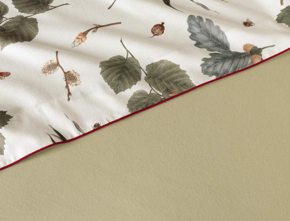 Drap housse flanelle tilleul bonnet 35 cm Balade en Sologne