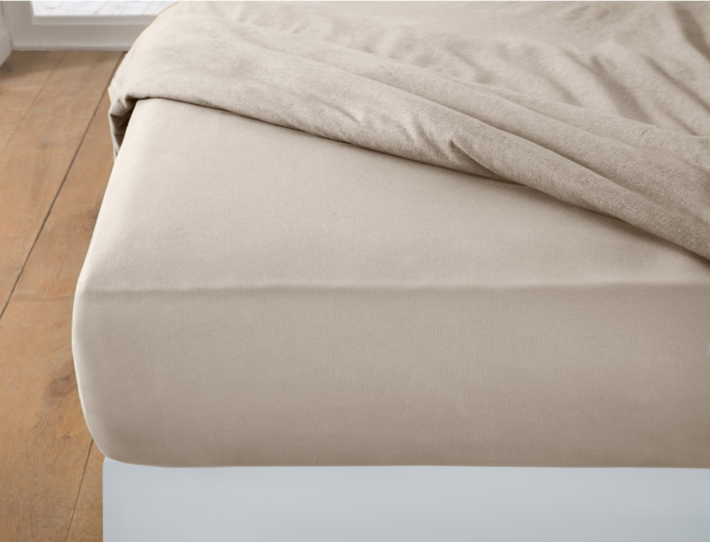 Drap Housse imprimé 180x200 cm Percale de Coton BEL Amour Beige Bonnet 40 cm  : : Cuisine et Maison