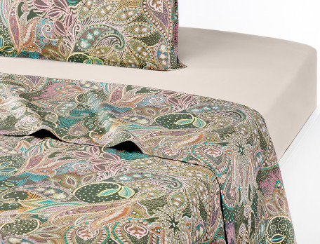 Drap percale coton imprimé cachemire Maharani