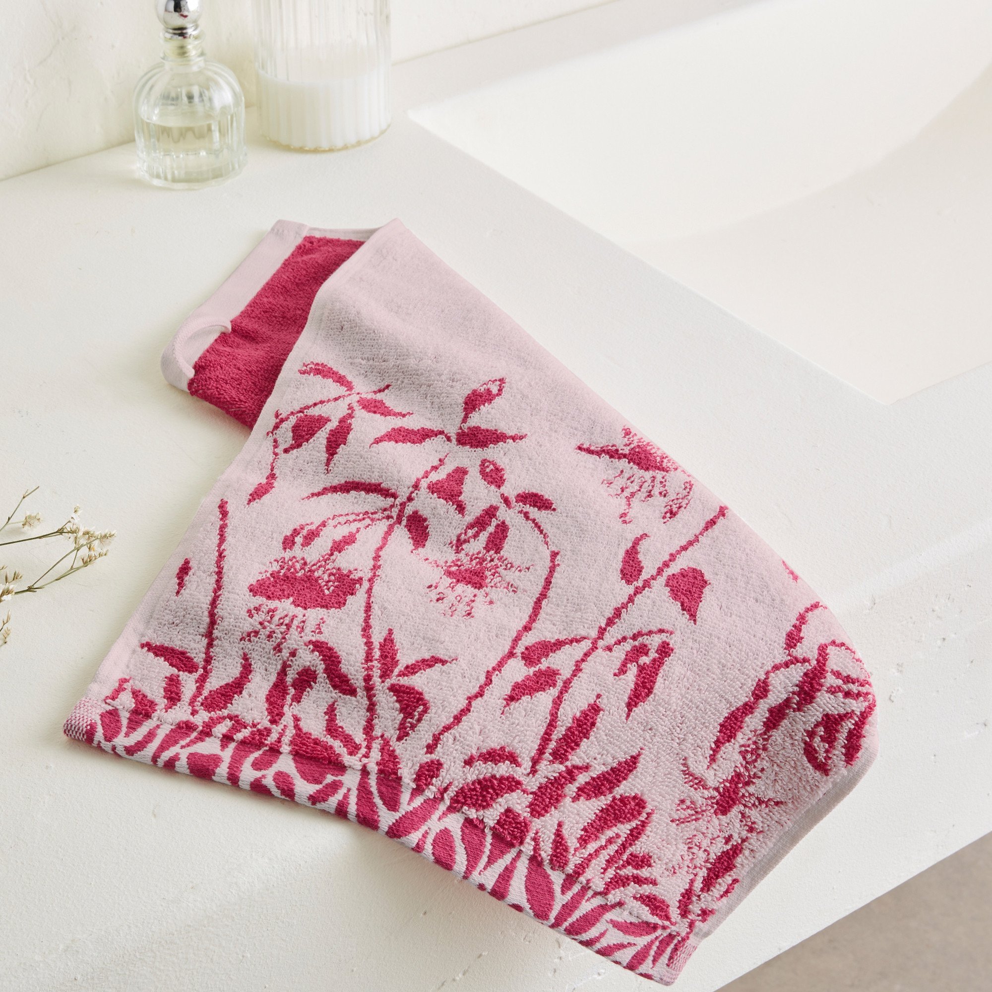 Badtextilien Jacquard Fuchsien
