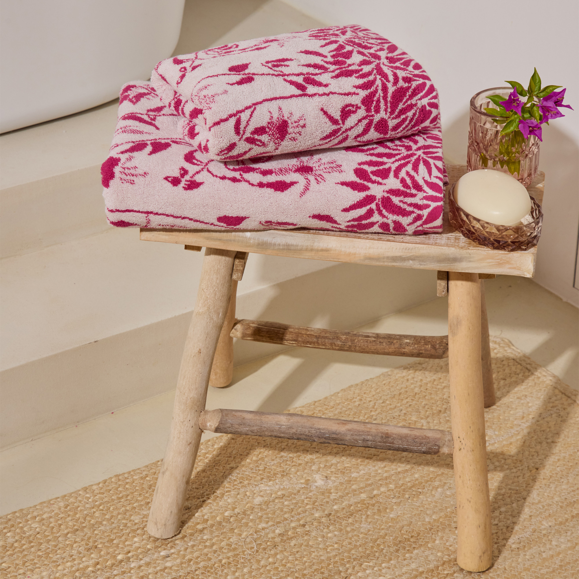 Gästehandtuch Jacquard Fuchsien