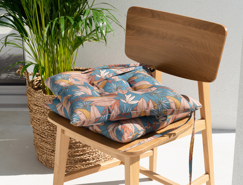 2 galettes de chaise enveloppe 70% coton 30% polyester Bouquet d'Épices