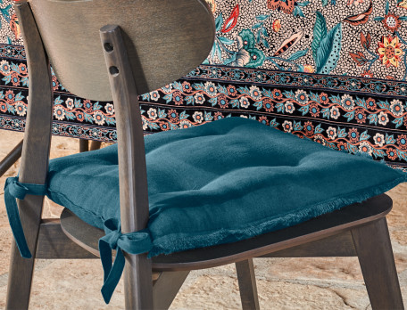 2 galettes de chaise unies 100% lin 5 coloris au choix Galettes Lin