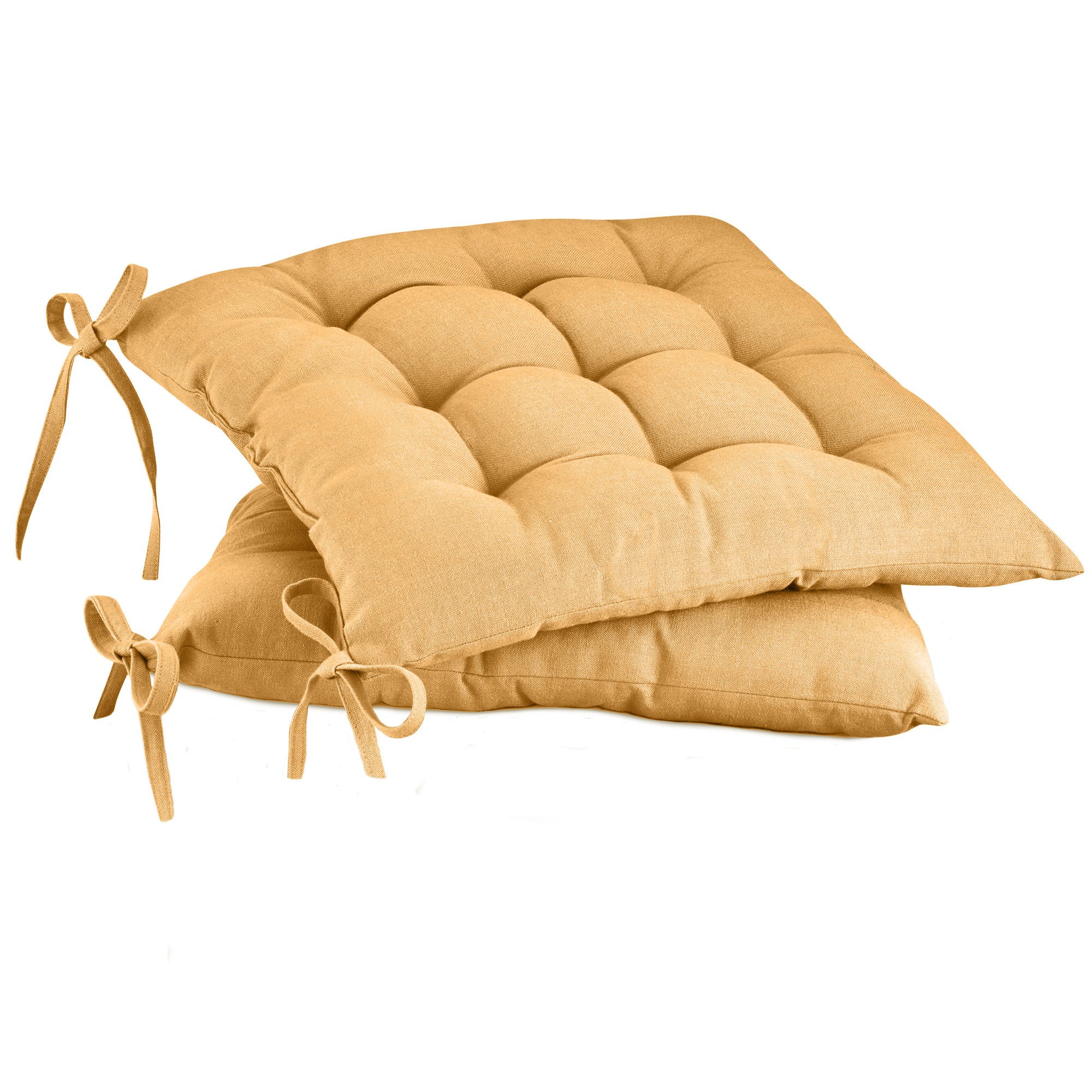 2 galettes de chaise unies Couleurs de table