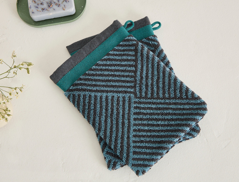 Lot de 2 gants Dédales Jacquard motif géométrique