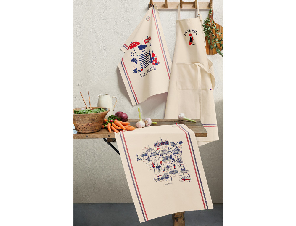 Geschirrtücher französische Motive Gourmet-Küche