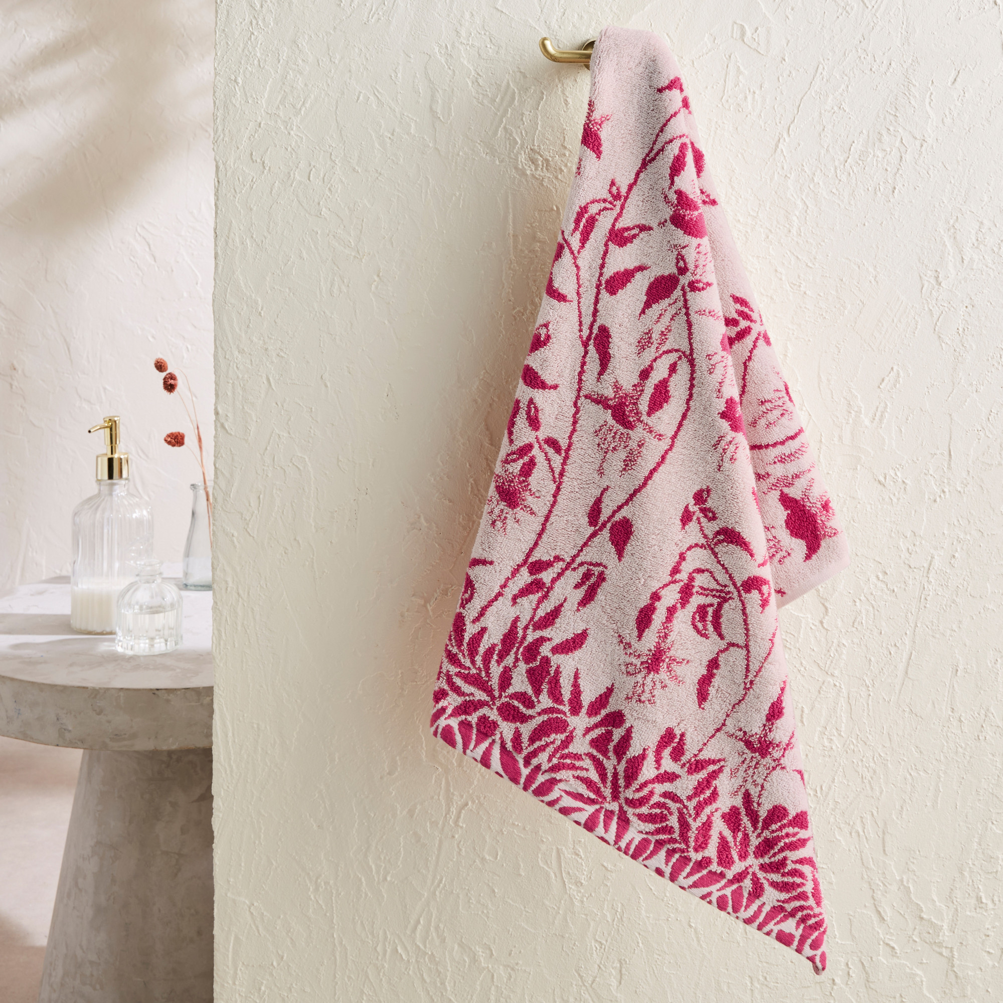 Badtextilien Jacquard Fuchsien