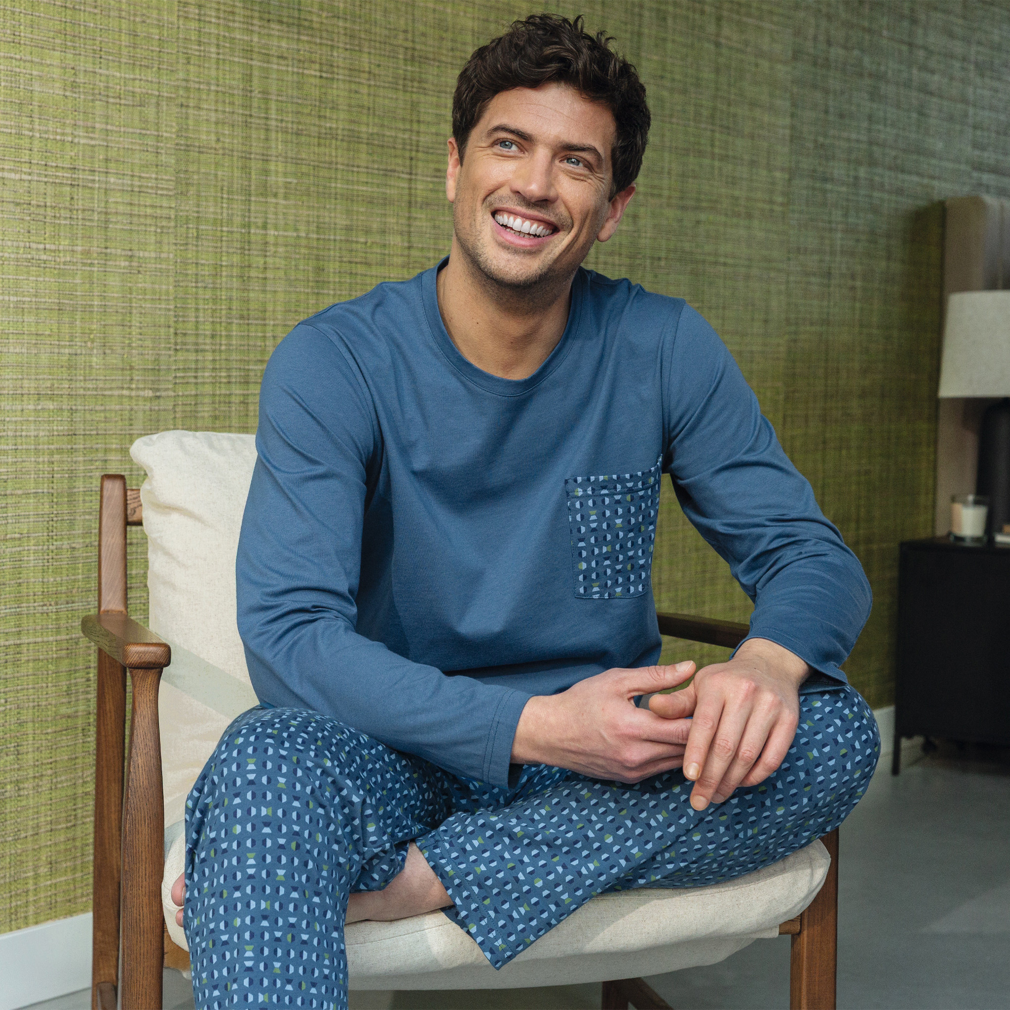 Pyjama - Einfarbig XXL - Blautöne - Linvosges