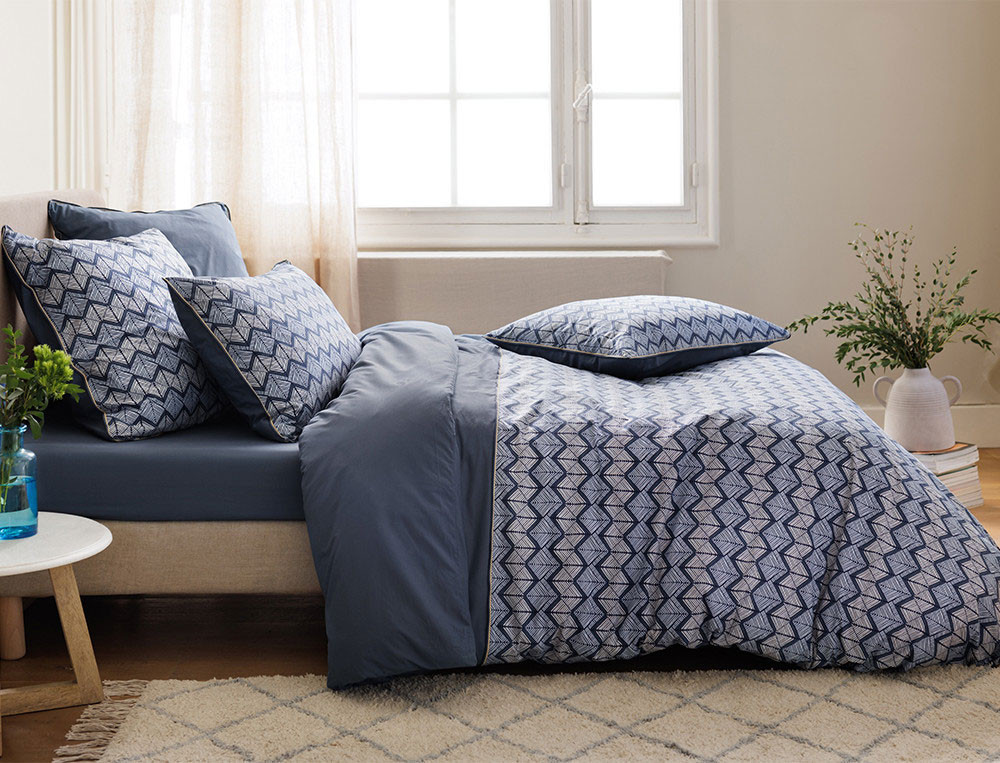 Housse de couette avec zip Bleu évasion Avec zip