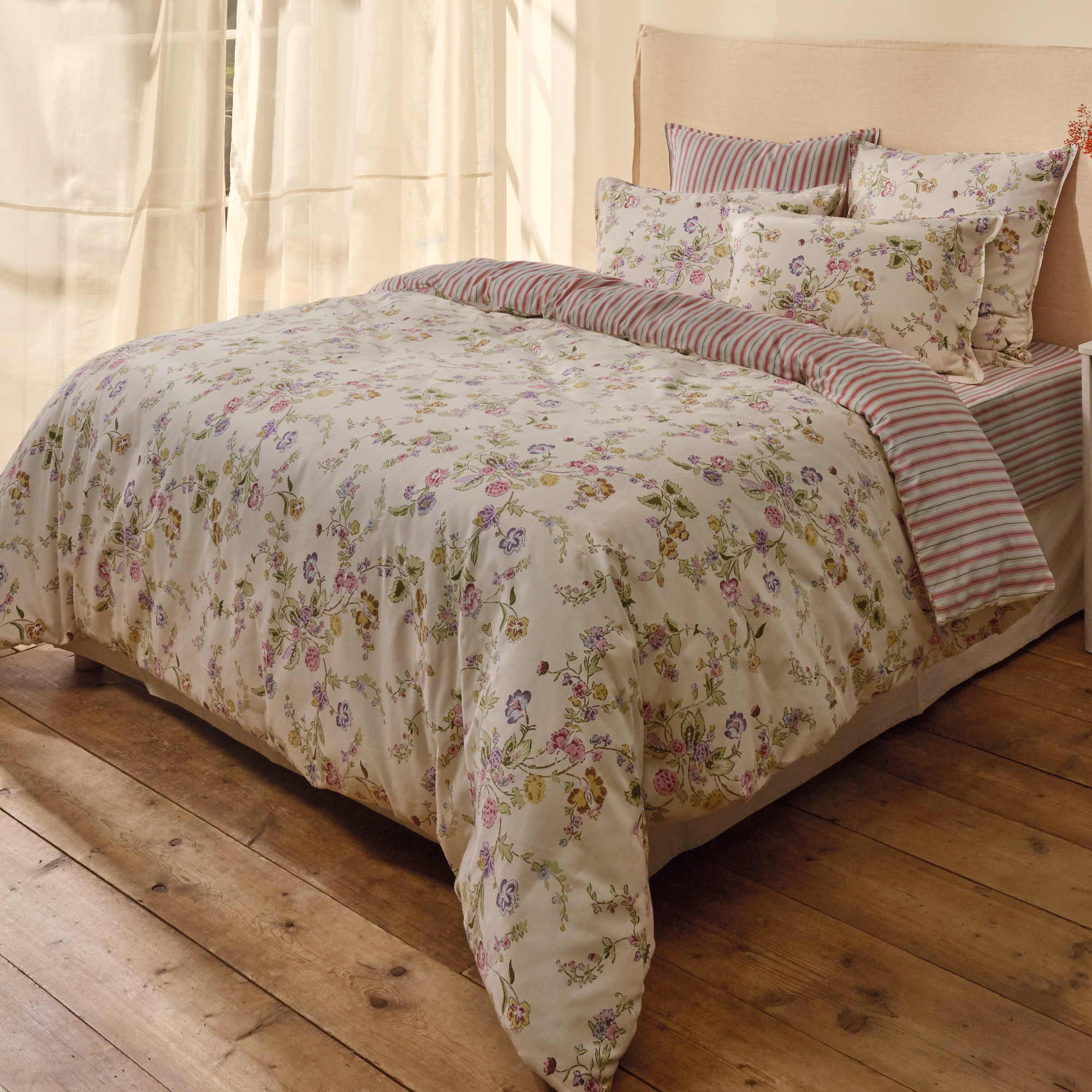 Housse de couette 2 pers. - 240x220cm - Douceur florale - Coloris Unique - Linvosges