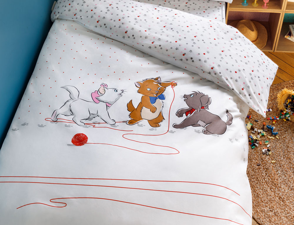 Housse de couette enfant coton Les Aristochats