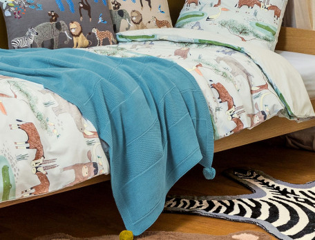 Housse de couette enfant coton Petit safari