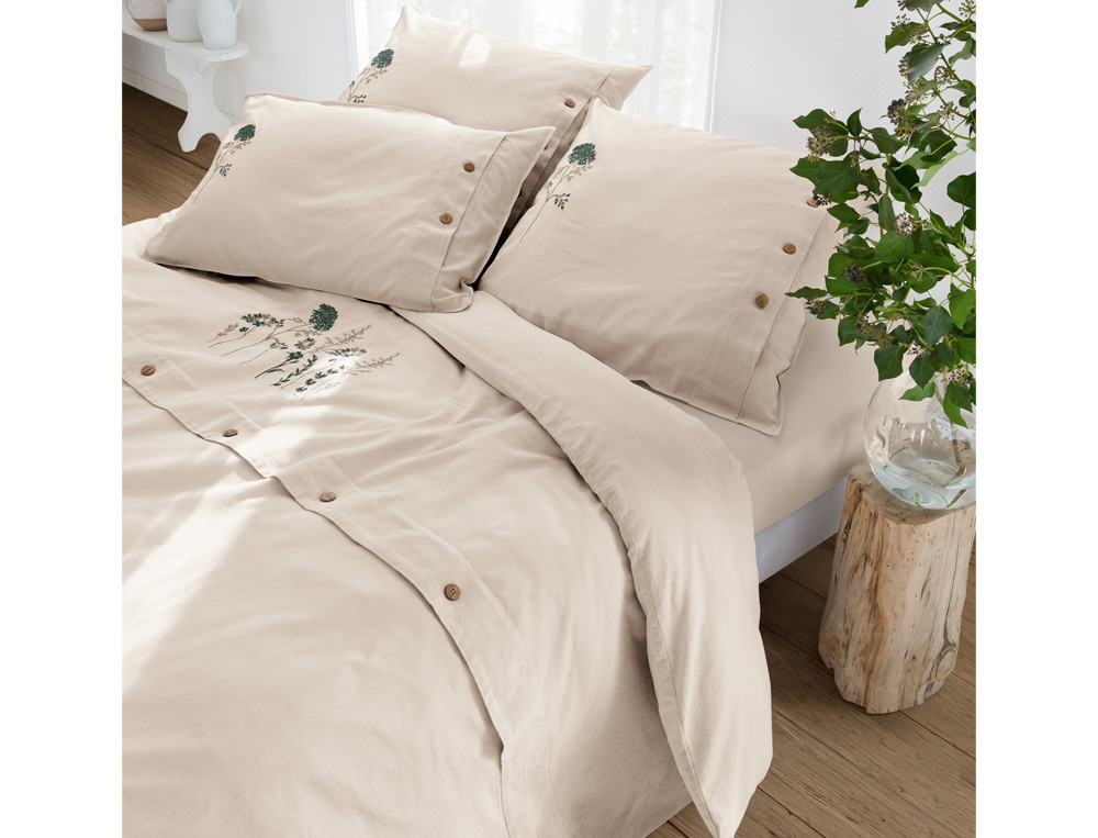 Housse de couette fermeture zip Herbier