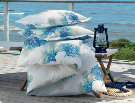 Linge de lit Mer du Sud percale 100% coton