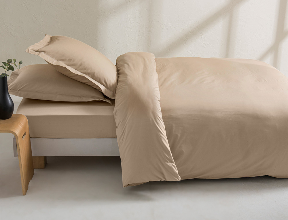 Housse de couette unie Percale coton