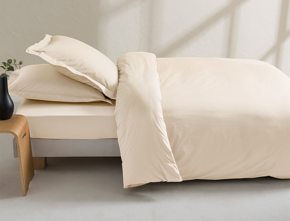 Housse de couette unie Percale coton