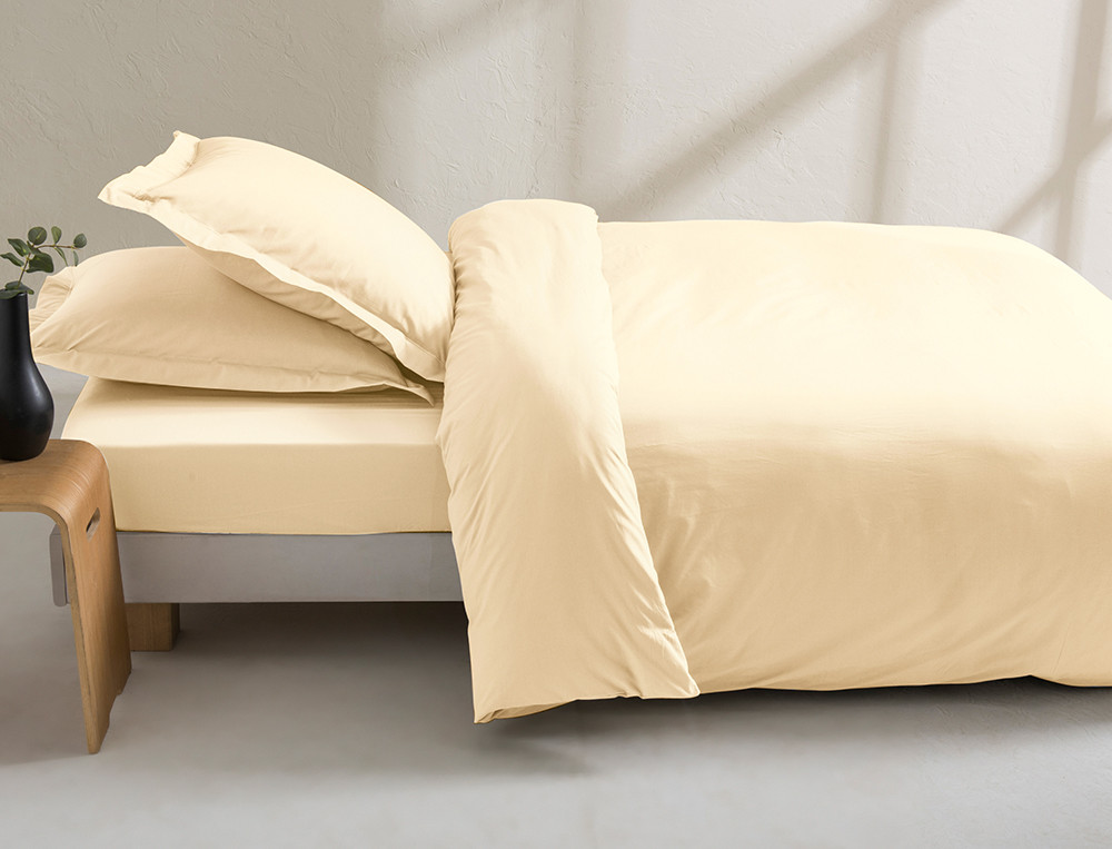 Housse de couette unie Percale coton