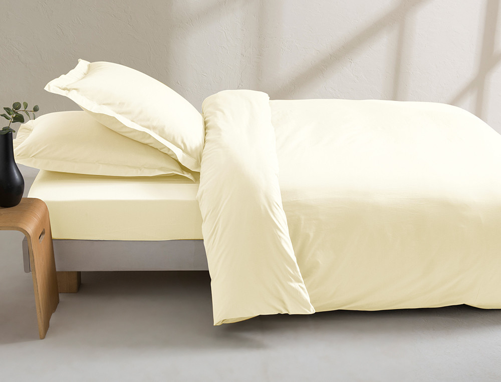 Housse de couette unie Percale coton