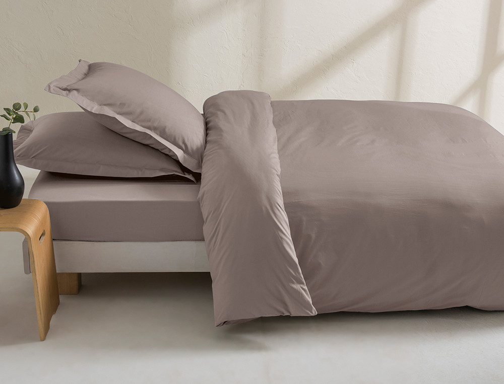 Housse de couette unie Percale coton