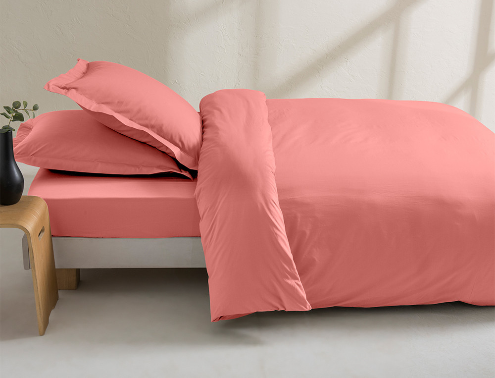 Housse de couette unie Percale coton