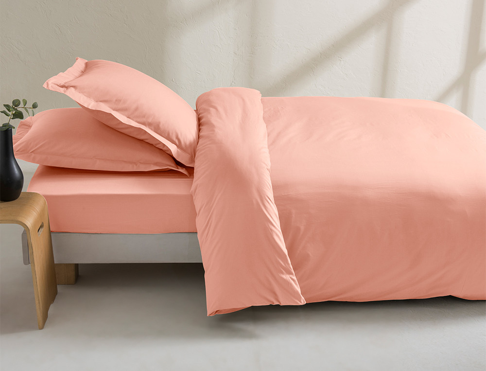 Housse de couette unie Percale coton