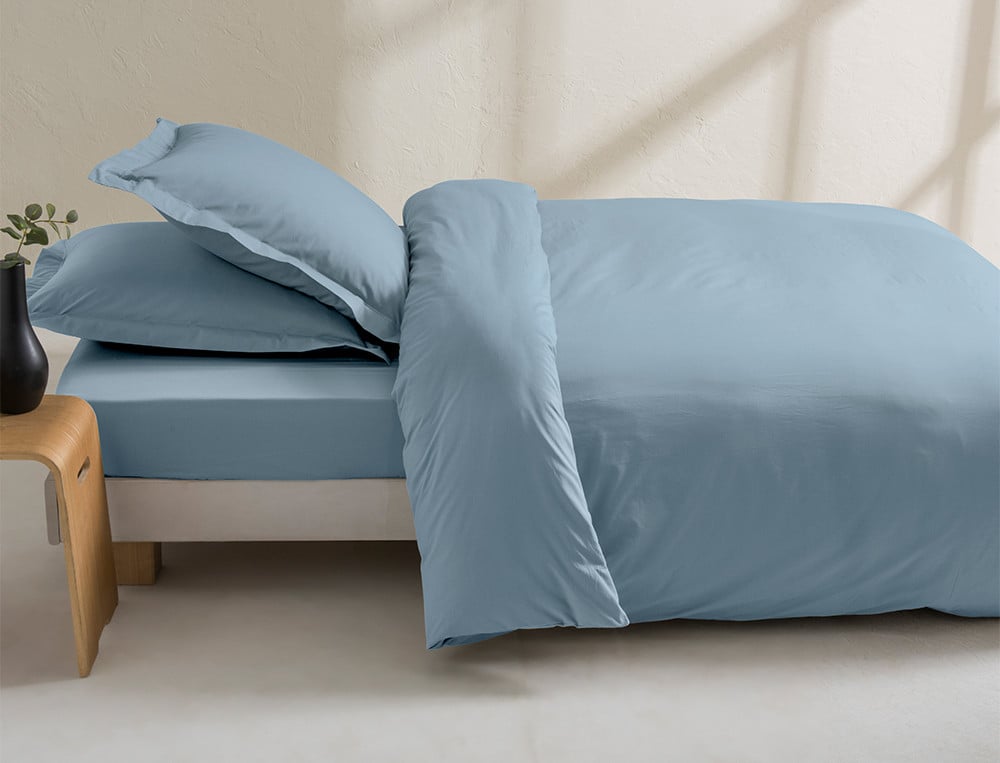 Housse de couette unie Percale coton