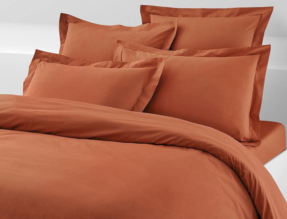 Housse de couette unie Percale coton