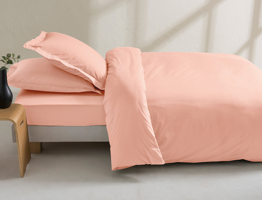 Housse de couette unie Percale coton