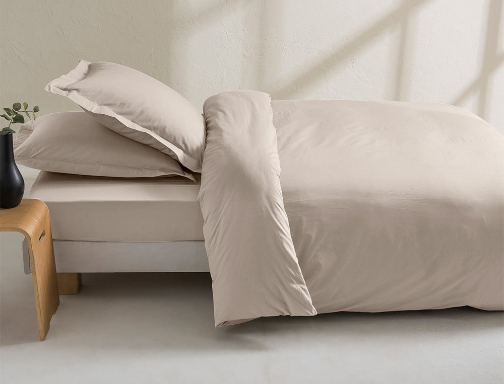 Housse de couette unie Percale coton