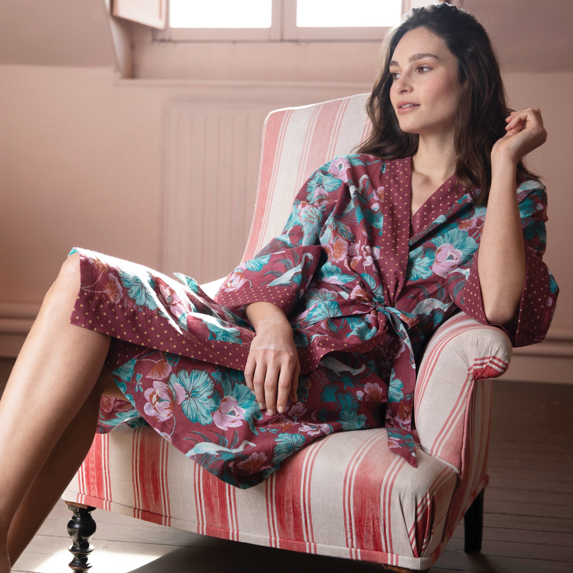 Kimono Lotustraum 100% Baumwolle