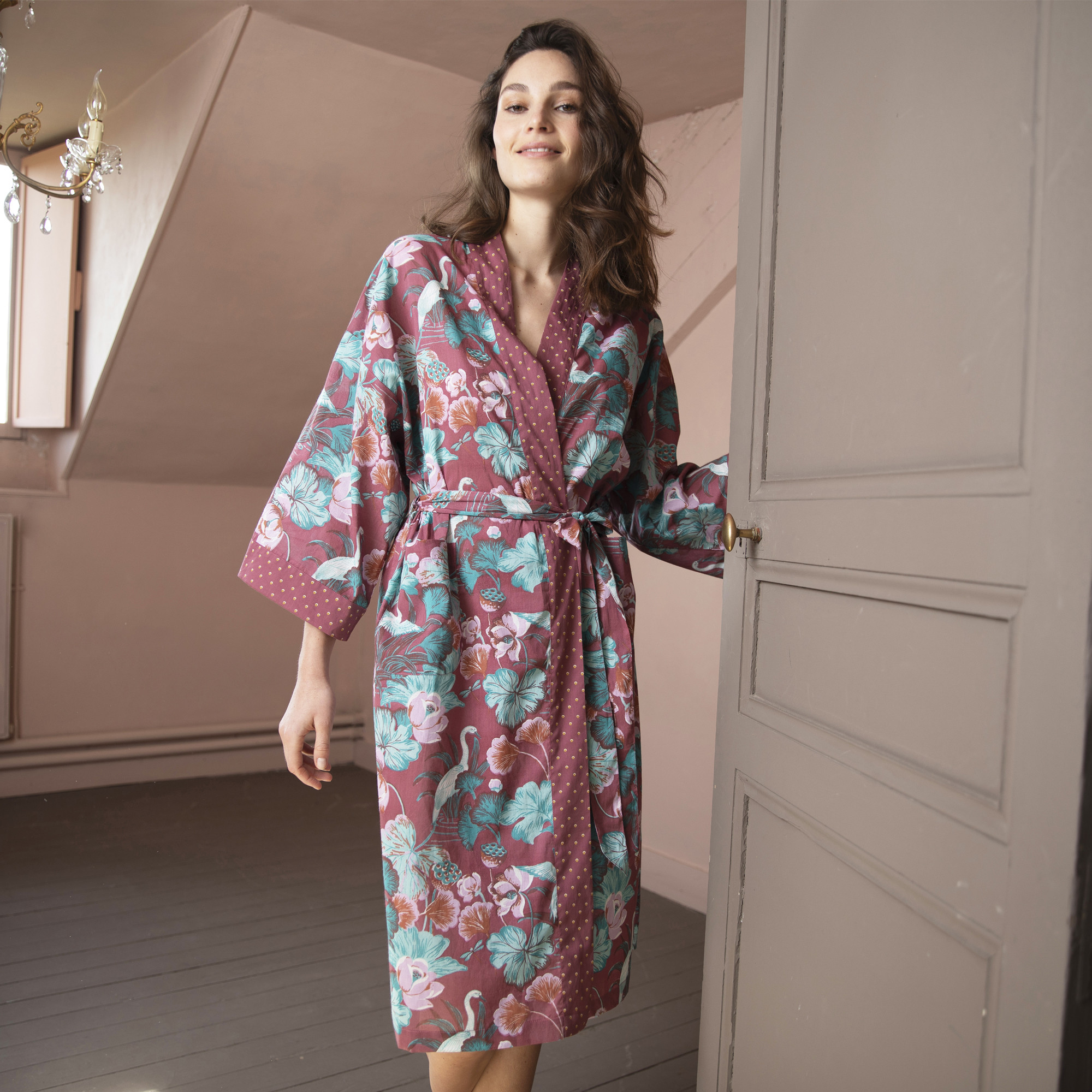 Kimono Lotustraum 100% Baumwolle