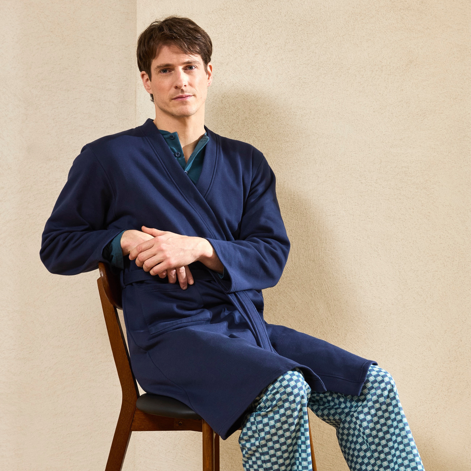 Kimono Osaka aus Baumwoll-Molleton

