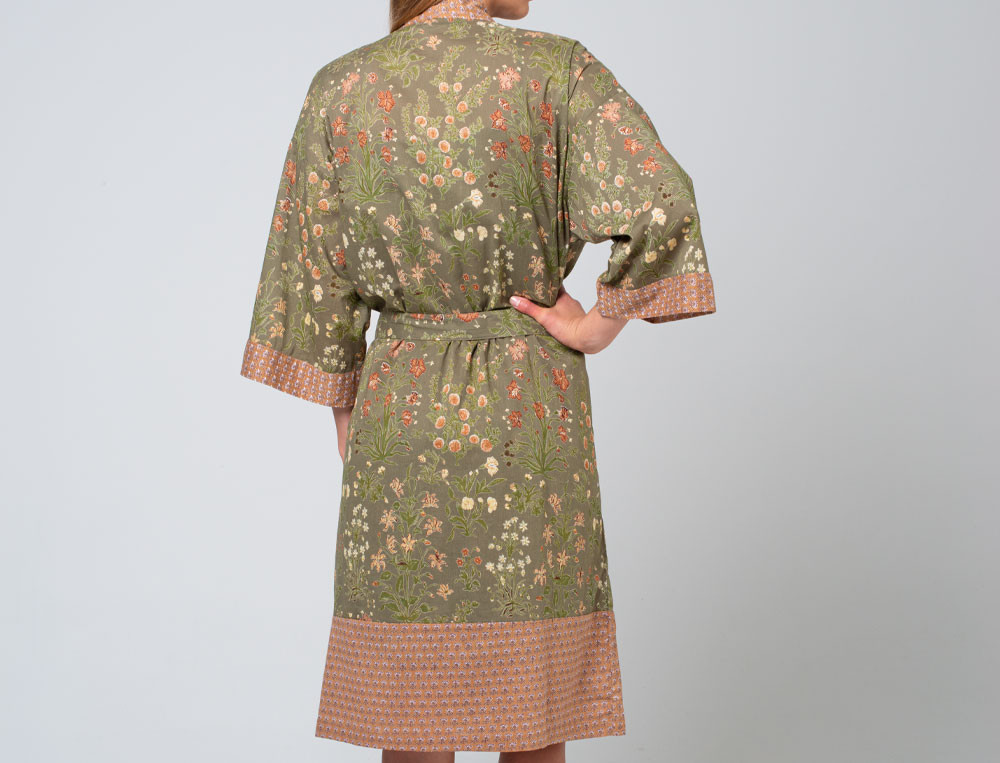 Kimono Schmuckstück Baumwollvoile Linvosges