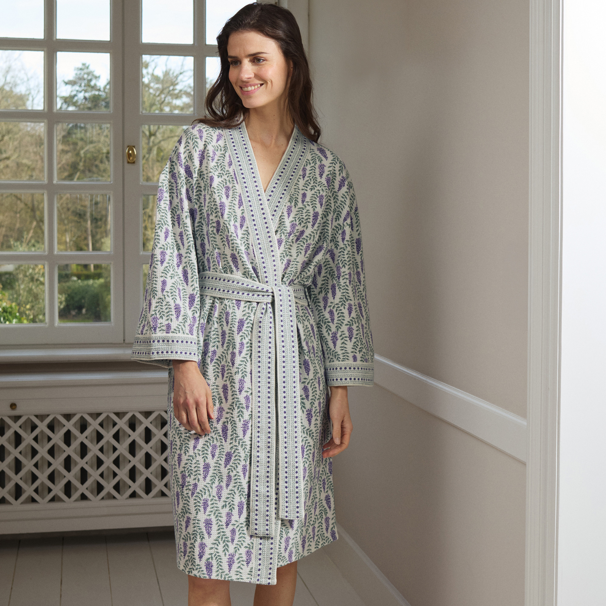 Kimono - Einfarbig 46/48 - Wisteria - Linvosges