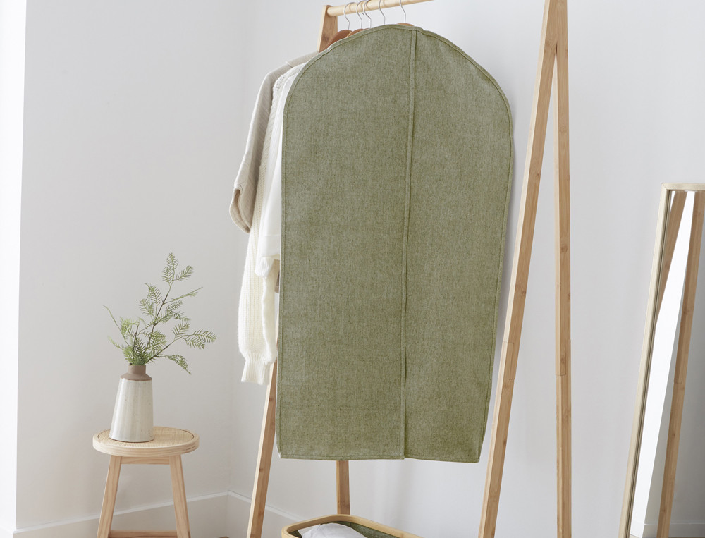 Kleidersack mit Klettverschluss aus Polyester und Baumwolle