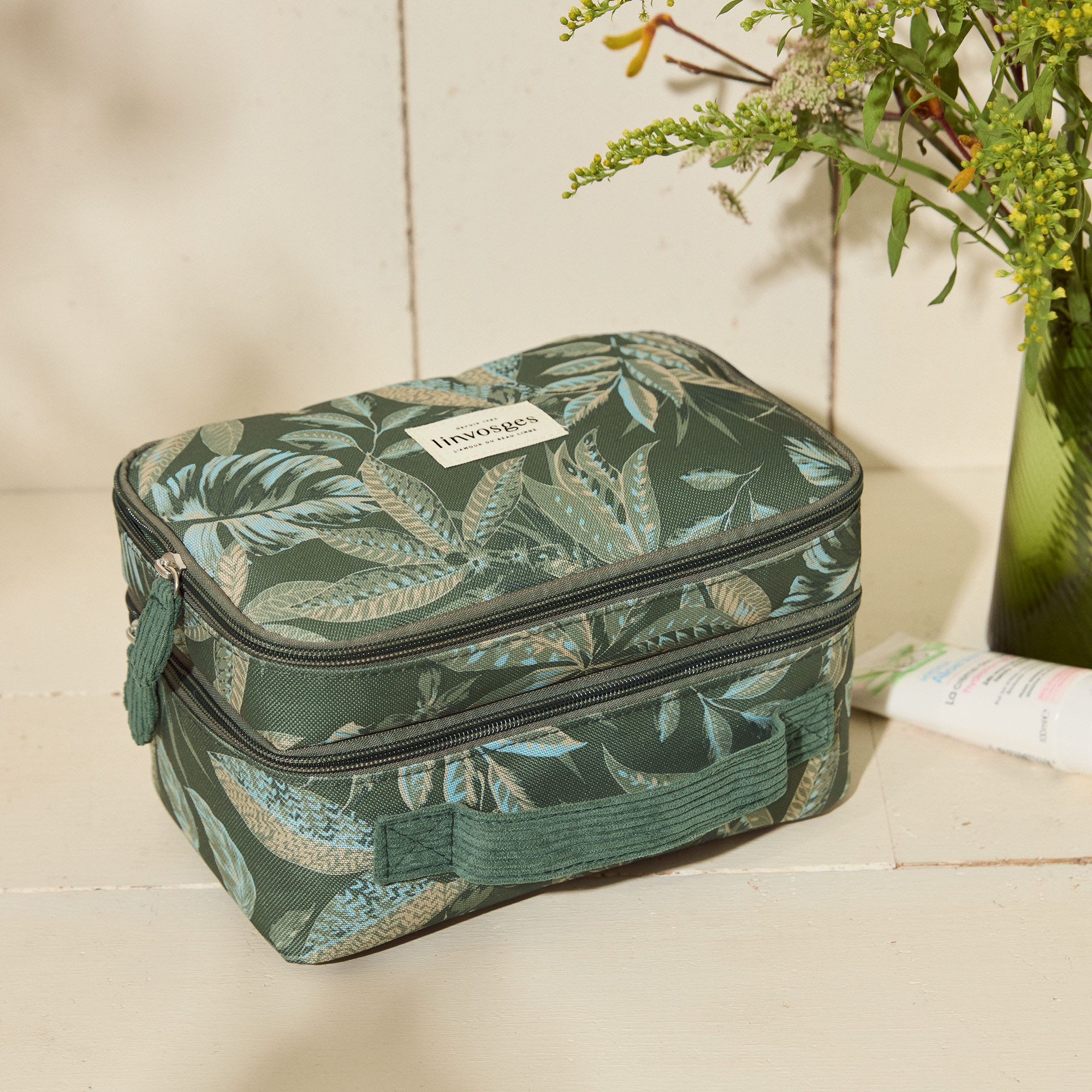 Kosmetikkoffer Calathea Mit zwei Fächern 